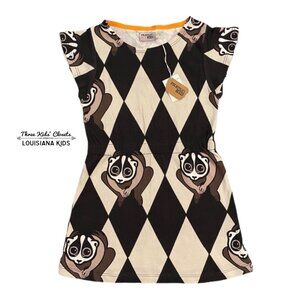 NEW Filemon Kid Sz 116/122 (6-7Y) Organic Cotton Lemur Dress